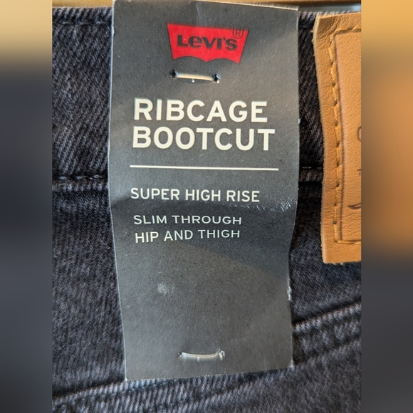 Levi's Ribcage Boot Dark Grey 28 New with Tags - Picture 3 of 5